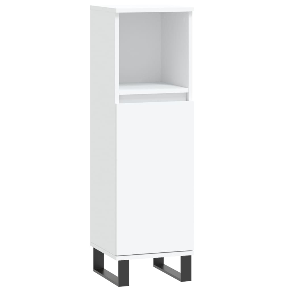 vidaXL Dulap de baie, alb, 30x30x100 cm, lemn prelucrat