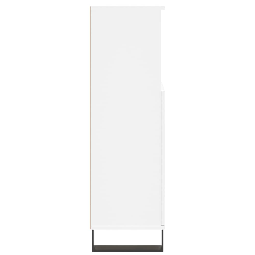 vidaXL Dulap de baie, alb, 30x30x100 cm, lemn prelucrat