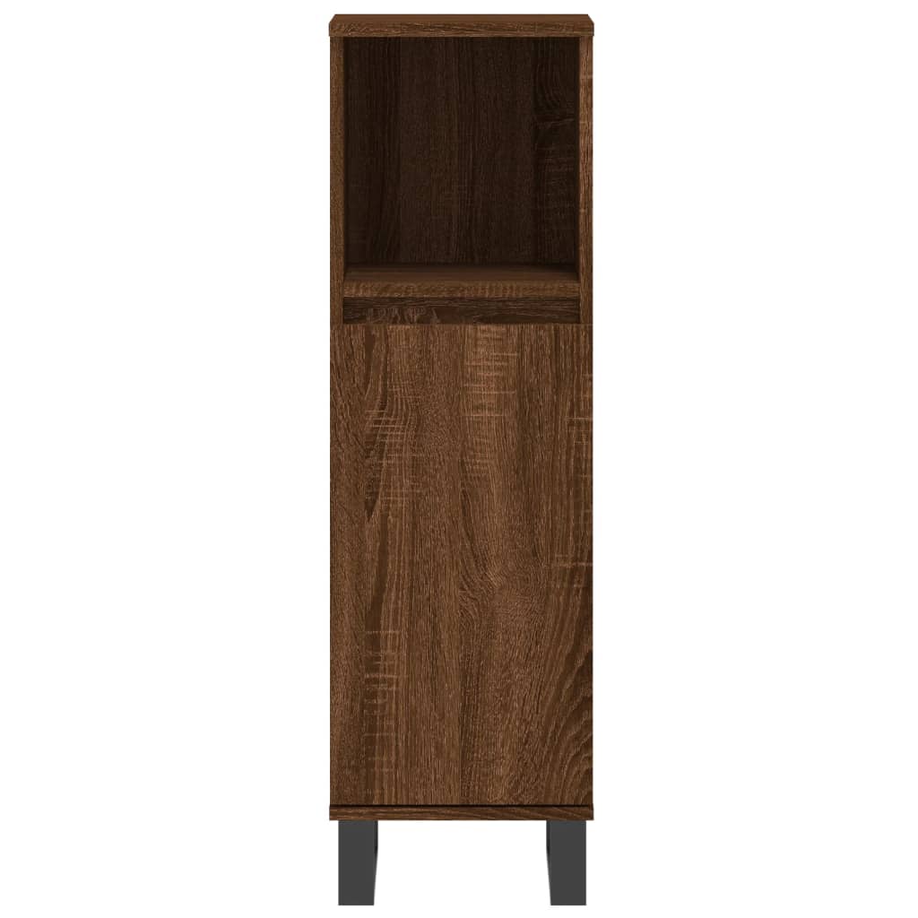 vidaXL Dulap de baie, stejar maro, 30x30x100 cm, lemn prelucrat vidaXL Dulap de baie, stejar maro, 30x30x100 cm, lemn prelucrat