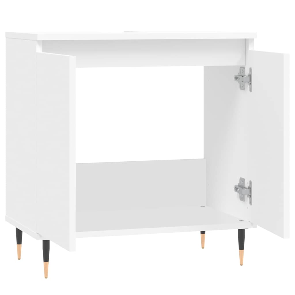 vidaXL Dulap de chiuvetă, alb, 58x33x60 cm, lemn prelucrat vidaXL Dulap de chiuvetă, alb, 58x33x60 cm, lemn prelucrat