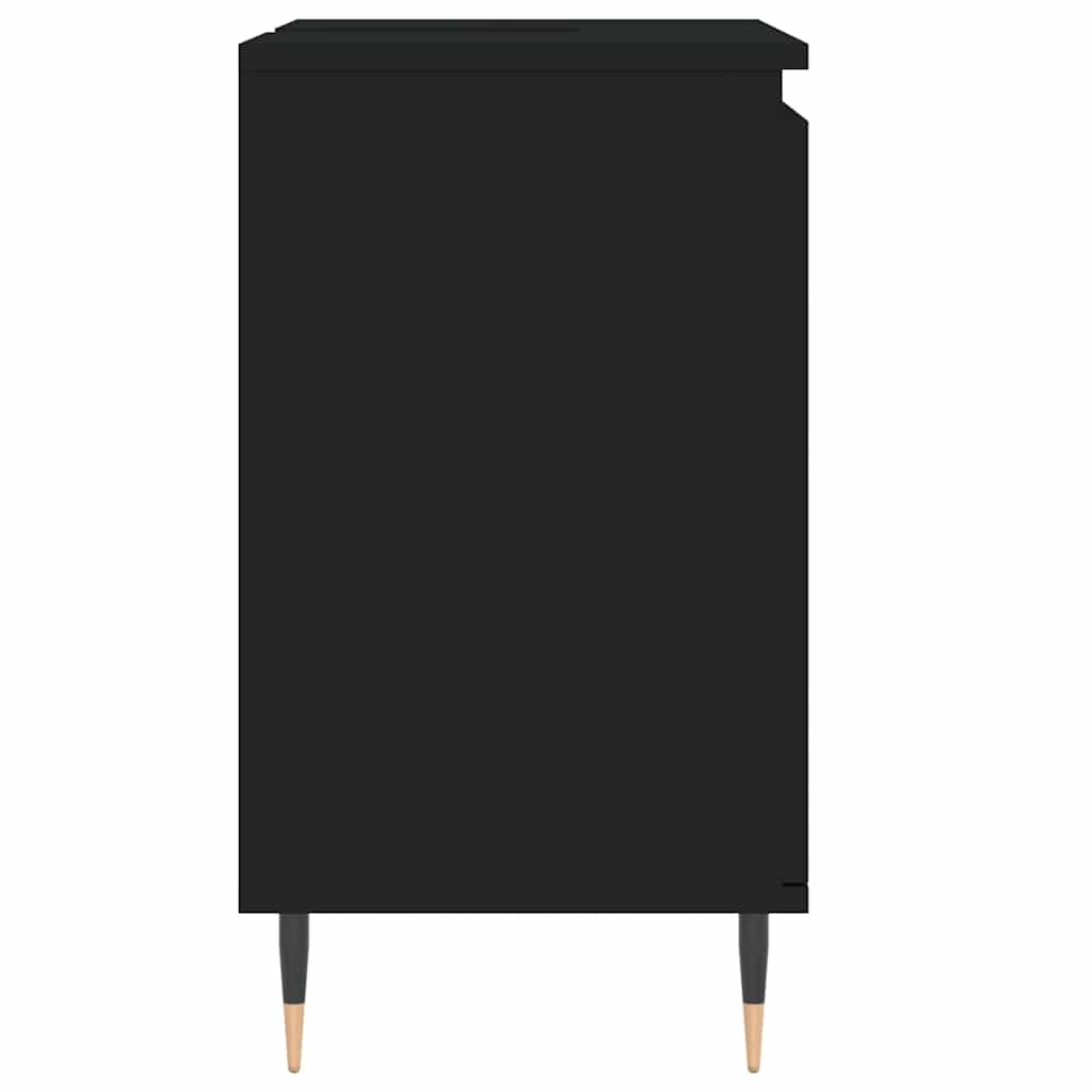 vidaXL Dulap de baie, negru, 58x33x60 cm, lemn prelucrat