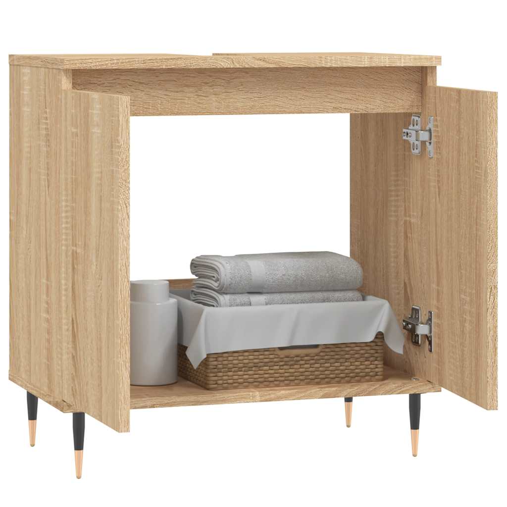vidaXL Dulap de baie, stejar sonoma, 58x33x60 cm, lemn prelucrat vidaXL Dulap de baie, stejar sonoma, 58x33x60 cm, lemn prelucrat