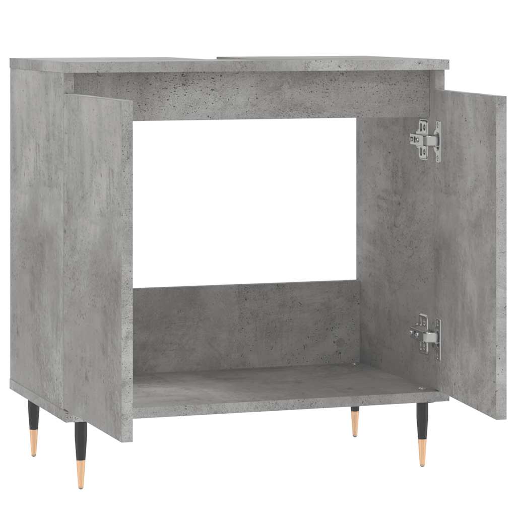vidaXL Dulap de baie, gri beton, 58x33x60 cm, lemn prelucrat