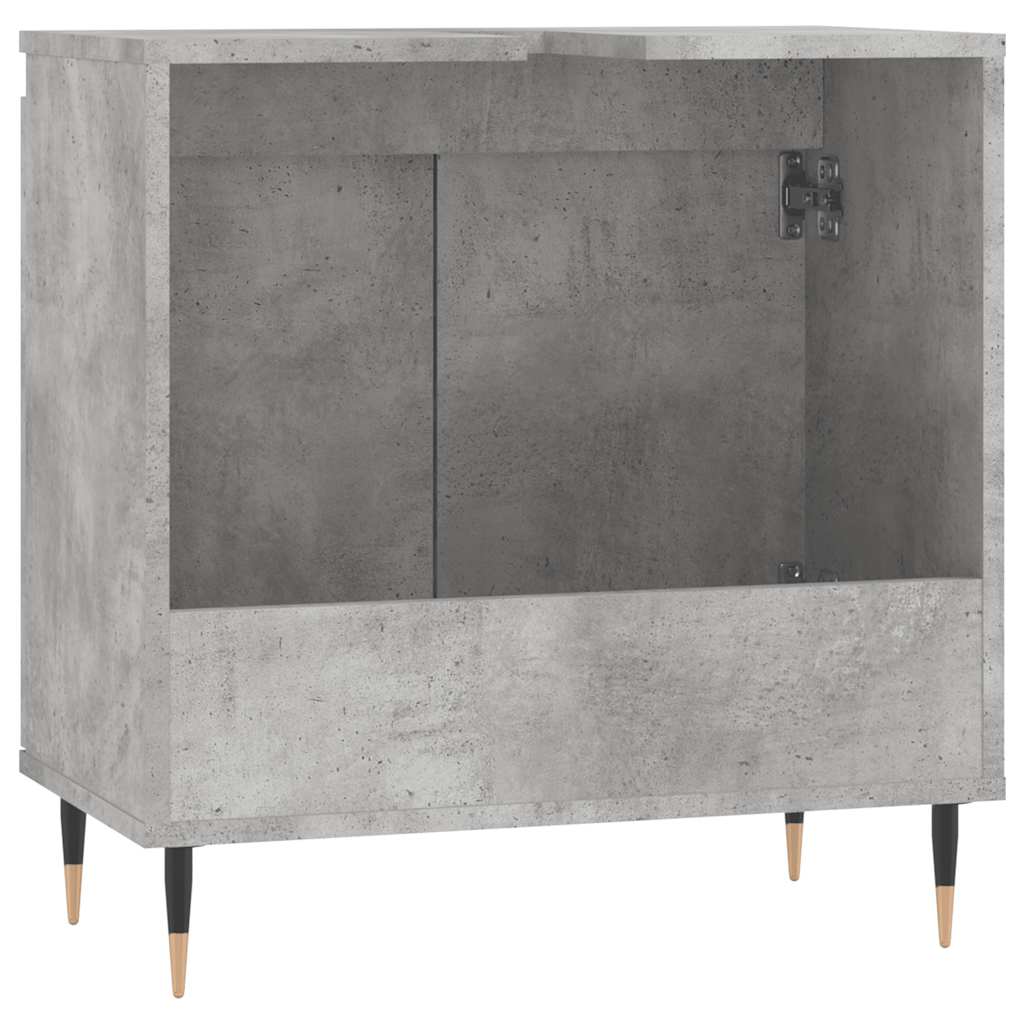 vidaXL Dulap de baie, gri beton, 58x33x60 cm, lemn prelucrat