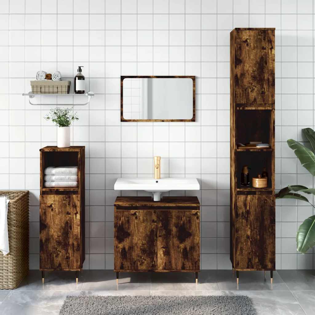 vidaXL Dulap de baie, stejar sonoma, 58x33x60 cm, lemn prelucrat