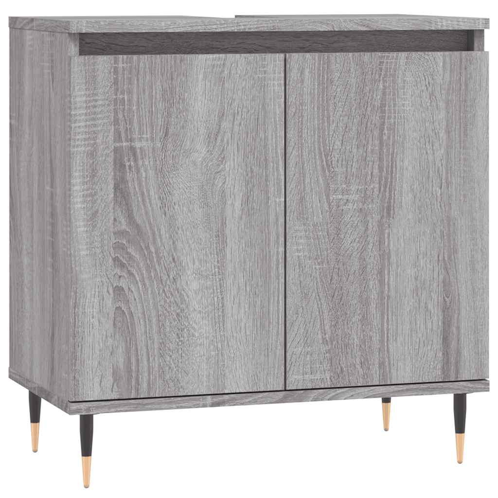vidaXL Dulap de baie, gri sonoma, 58x33x60 cm, lemn prelucrat