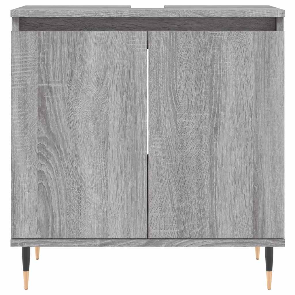 vidaXL Dulap de baie, gri sonoma, 58x33x60 cm, lemn prelucrat