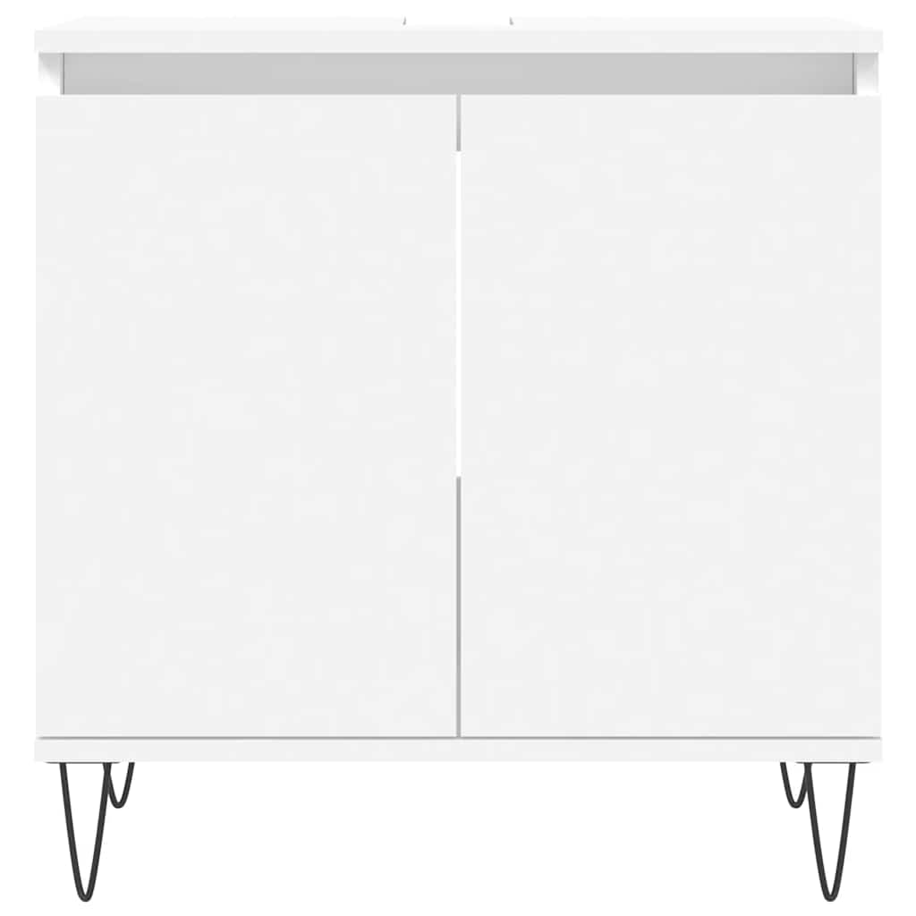 vidaXL Dulap de chiuvetă, alb, 58x33x60 cm, lemn prelucrat vidaXL Dulap de chiuvetă, alb, 58x33x60 cm, lemn prelucrat