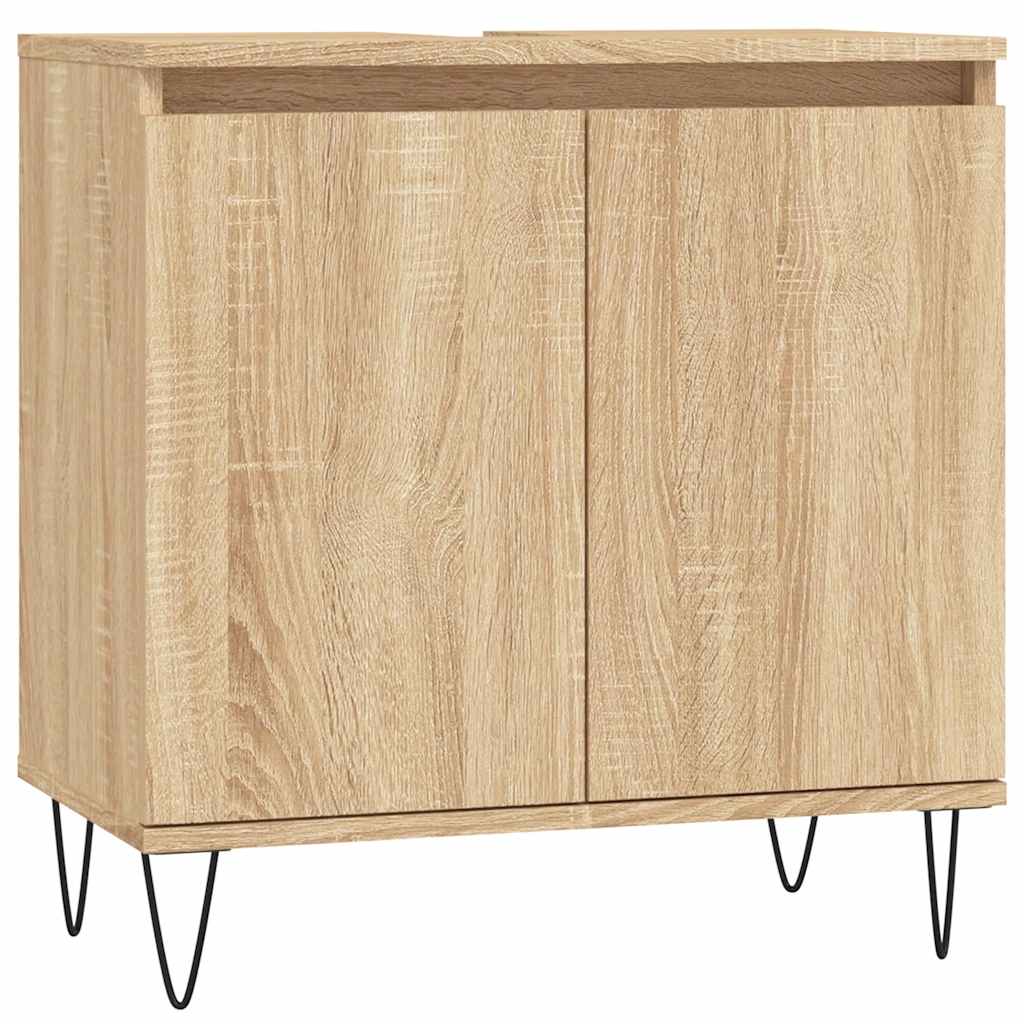 vidaXL Dulap de baie, stejar sonoma, 58x33x60 cm, lemn prelucrat vidaXL Dulap de baie, stejar sonoma, 58x33x60 cm, lemn prelucrat
