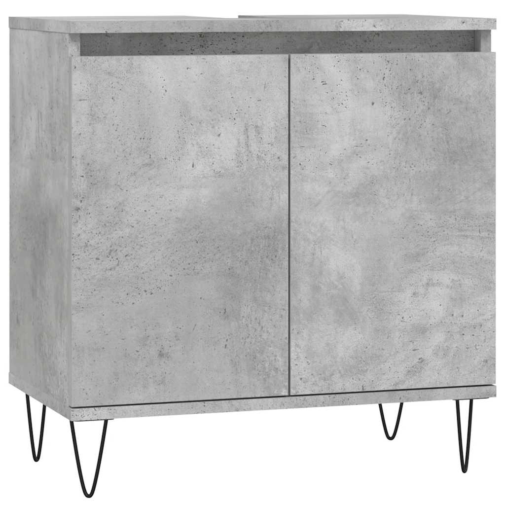 vidaXL Dulap de baie, gri beton, 58x33x60 cm, lemn prelucrat