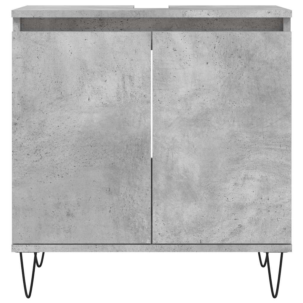 vidaXL Dulap de baie, gri beton, 58x33x60 cm, lemn prelucrat