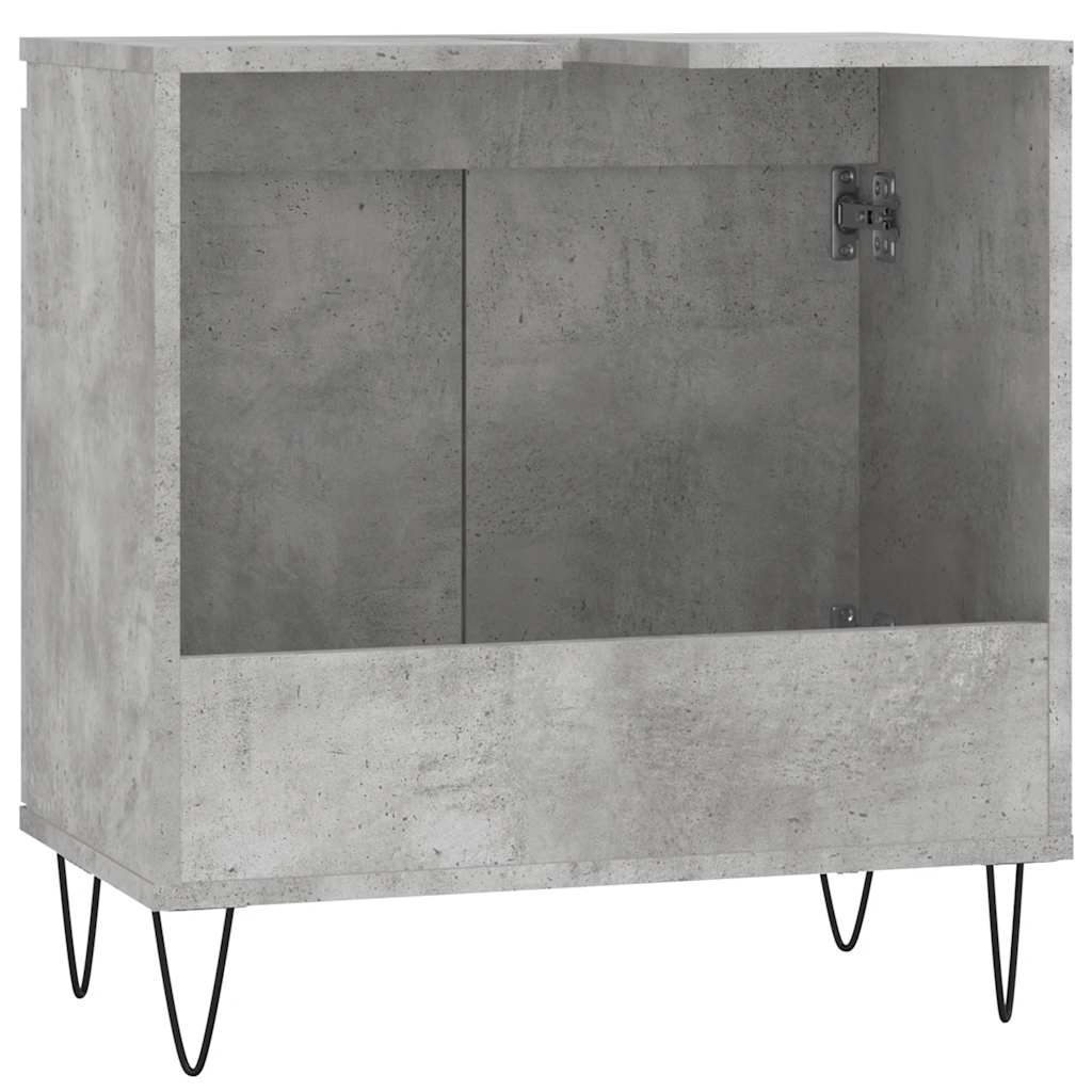 vidaXL Dulap de baie, gri beton, 58x33x60 cm, lemn prelucrat