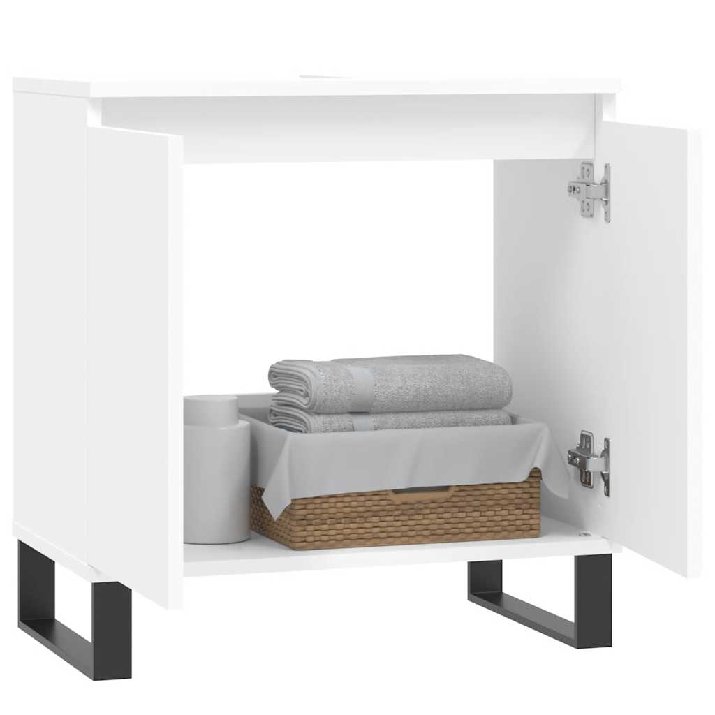 vidaXL Dulap de chiuvetă, alb, 58x33x60 cm, lemn prelucrat vidaXL Dulap de chiuvetă, alb, 58x33x60 cm, lemn prelucrat
