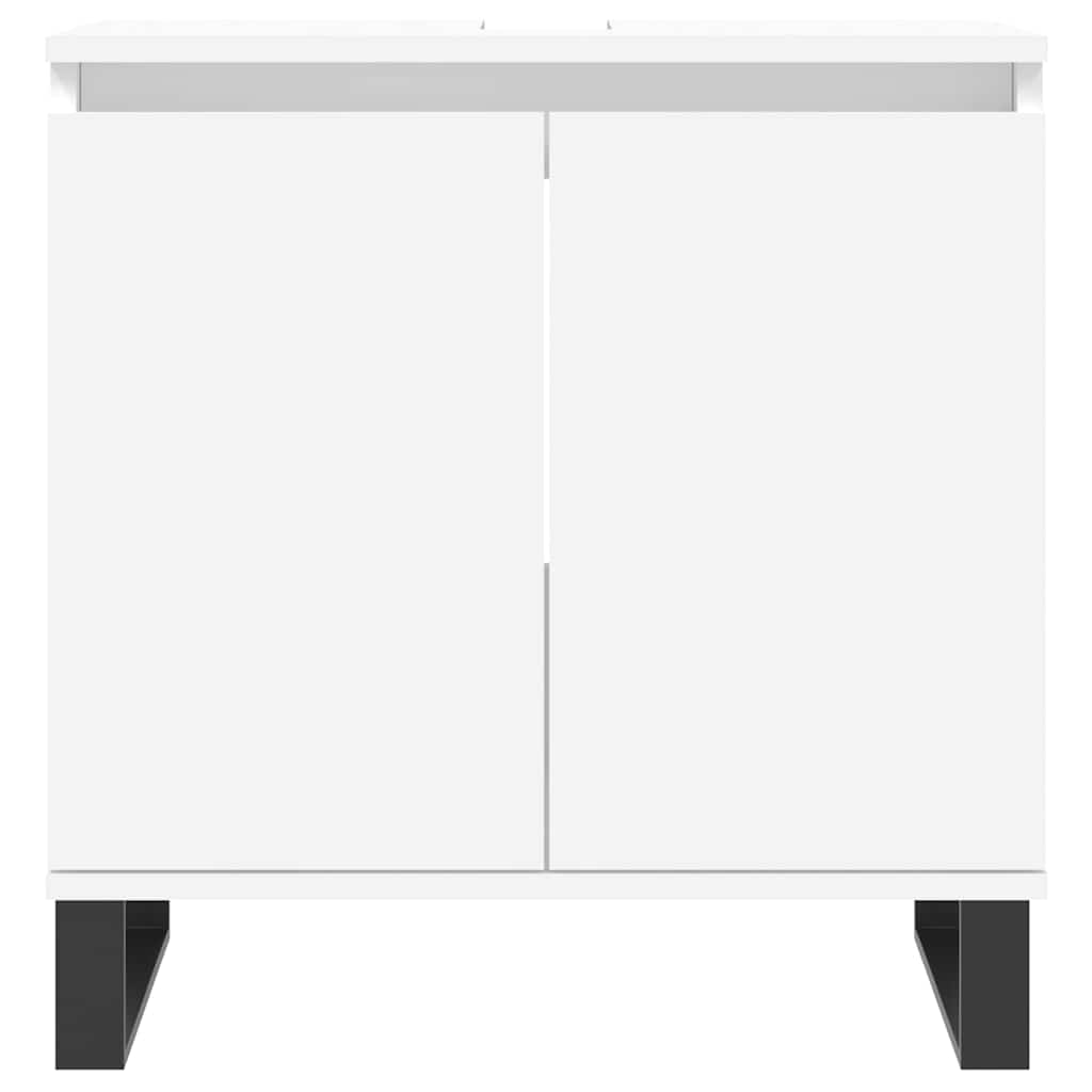 vidaXL Dulap de chiuvetă, alb, 58x33x60 cm, lemn prelucrat vidaXL Dulap de chiuvetă, alb, 58x33x60 cm, lemn prelucrat
