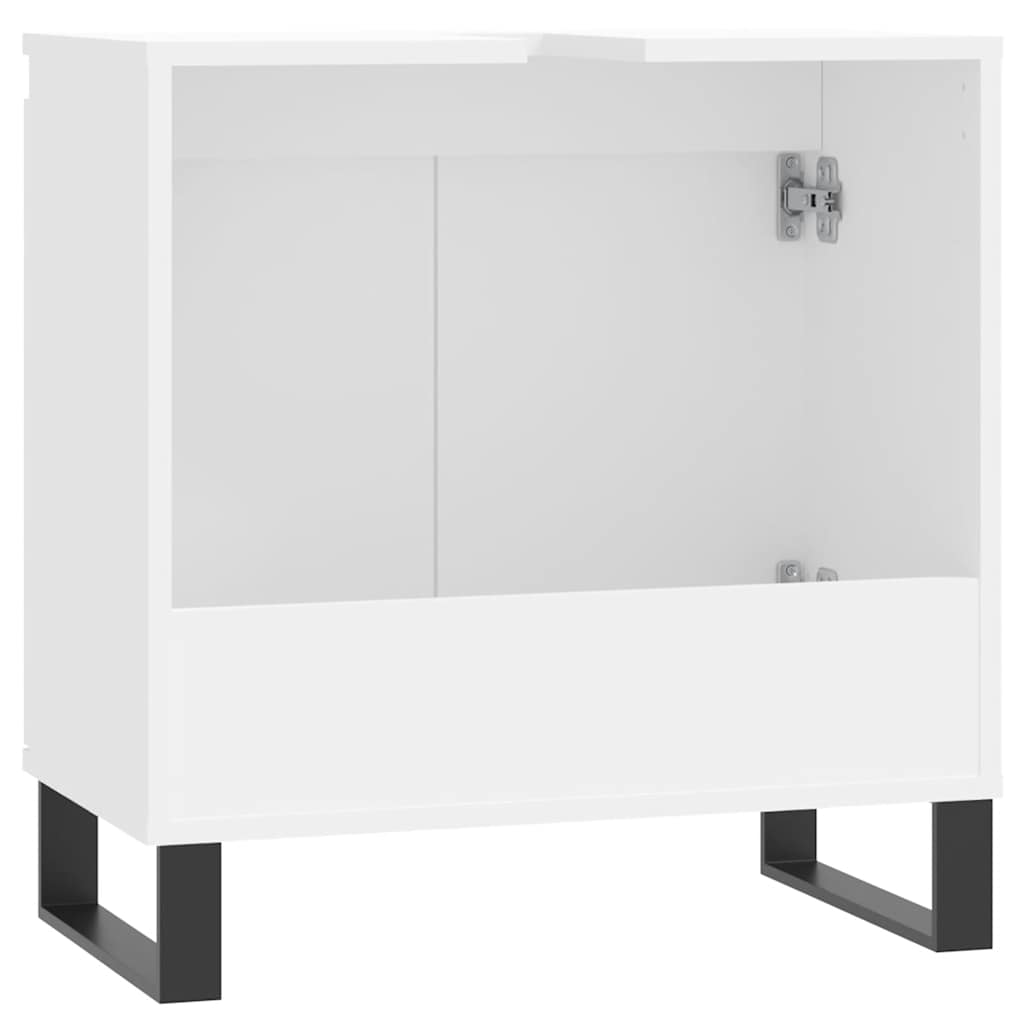 vidaXL Dulap de chiuvetă, alb, 58x33x60 cm, lemn prelucrat vidaXL Dulap de chiuvetă, alb, 58x33x60 cm, lemn prelucrat