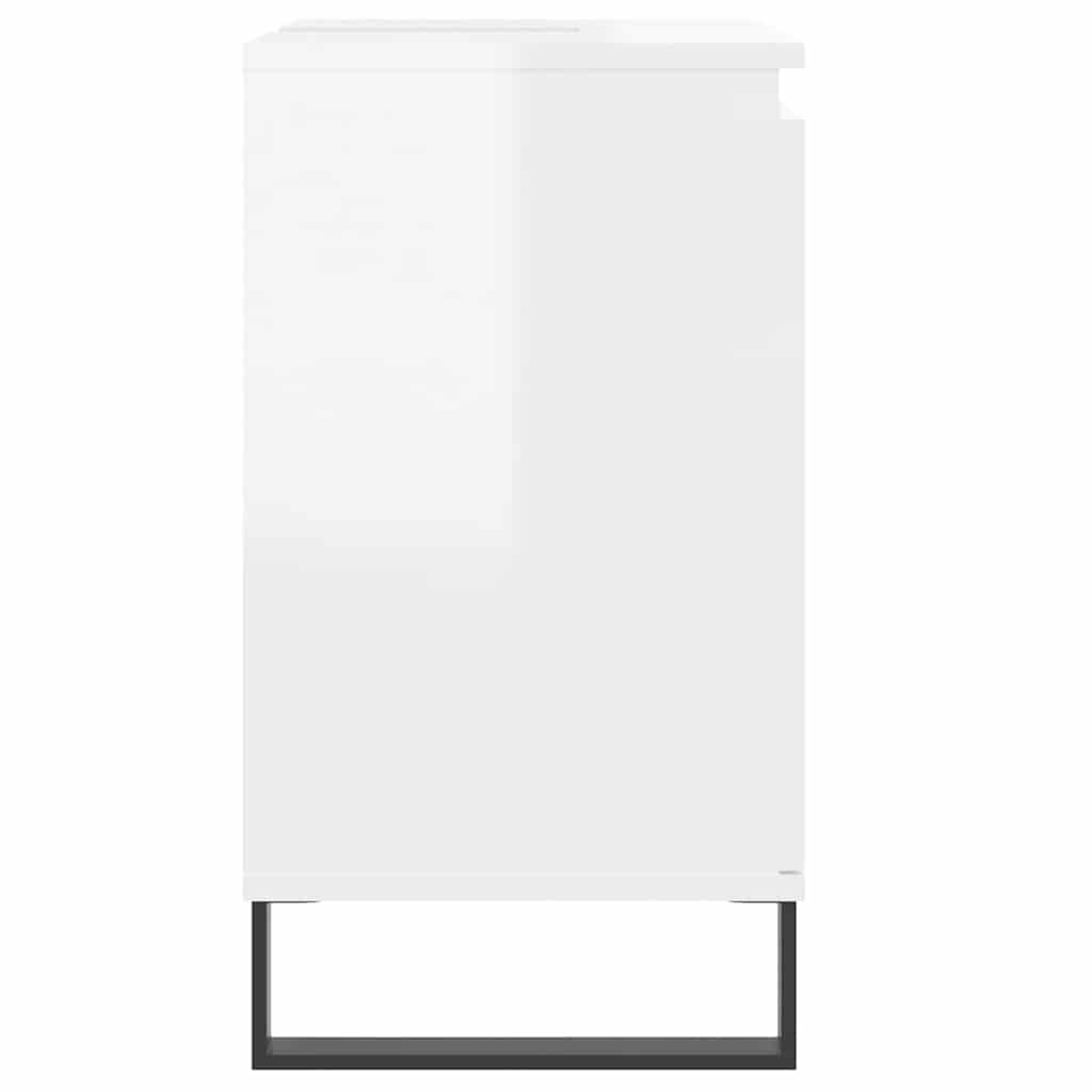 vidaXL Dulap de baie, alb extralucios, 58x33x60 cm, lemn prelucrat vidaXL Dulap de baie, alb extralucios, 58x33x60 cm, lemn prelucrat