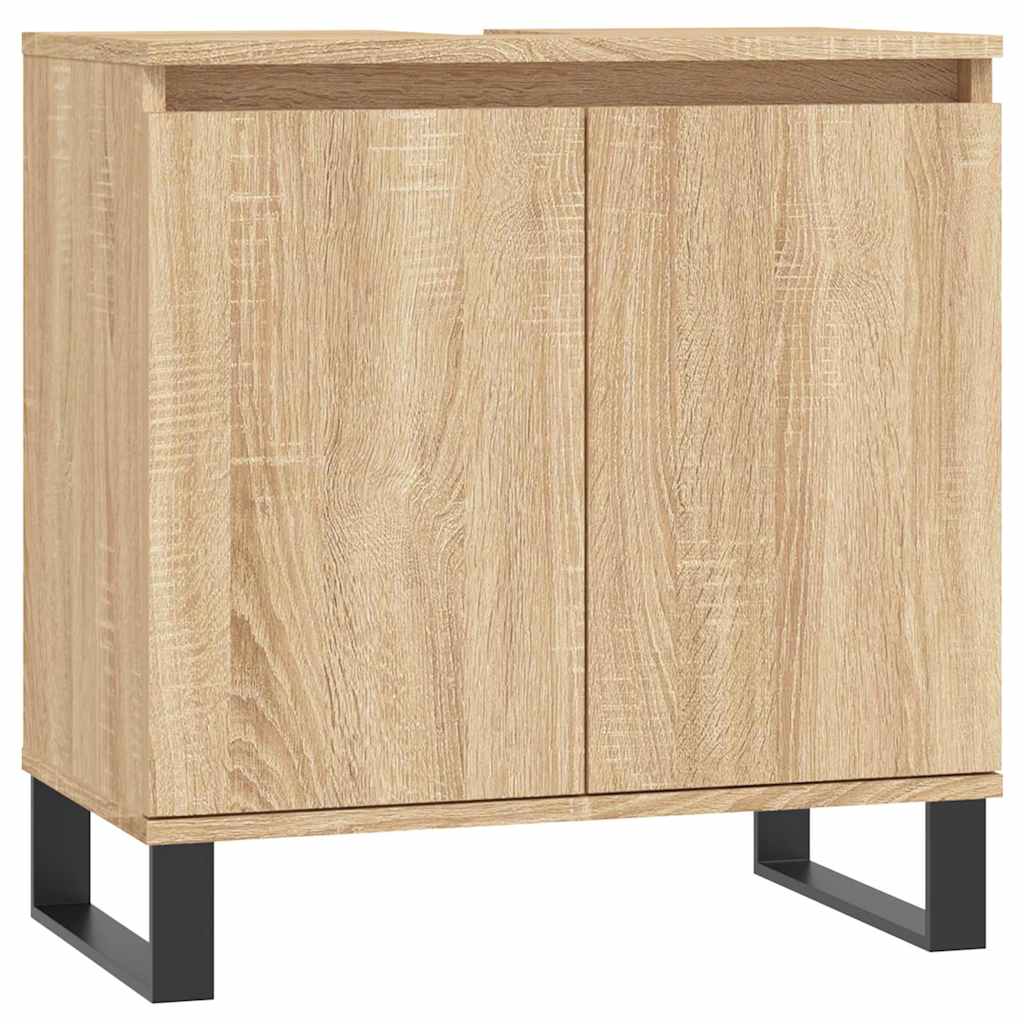 vidaXL Dulap de baie, stejar sonoma, 58x33x60 cm, lemn prelucrat
