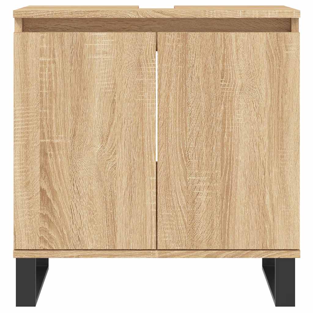 vidaXL Dulap de baie, stejar sonoma, 58x33x60 cm, lemn prelucrat