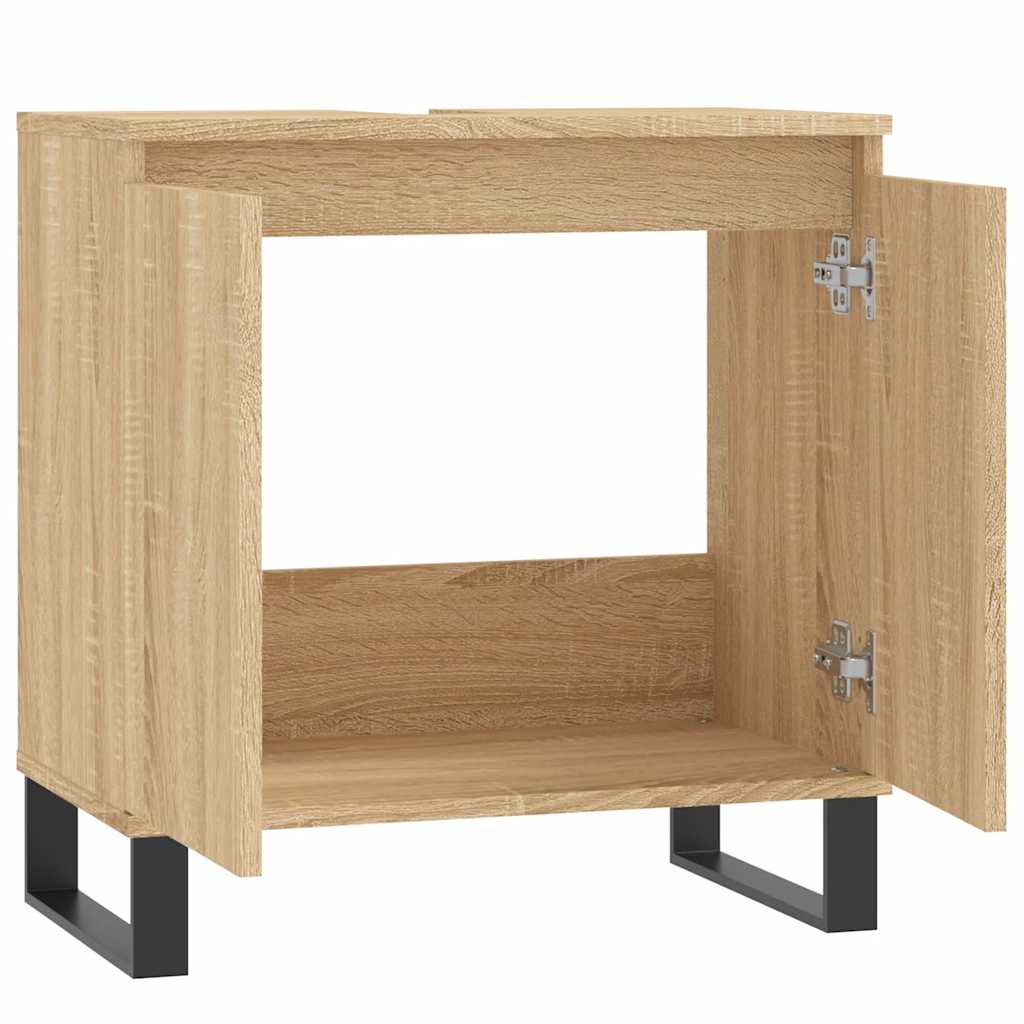 vidaXL Dulap de baie, stejar sonoma, 58x33x60 cm, lemn prelucrat