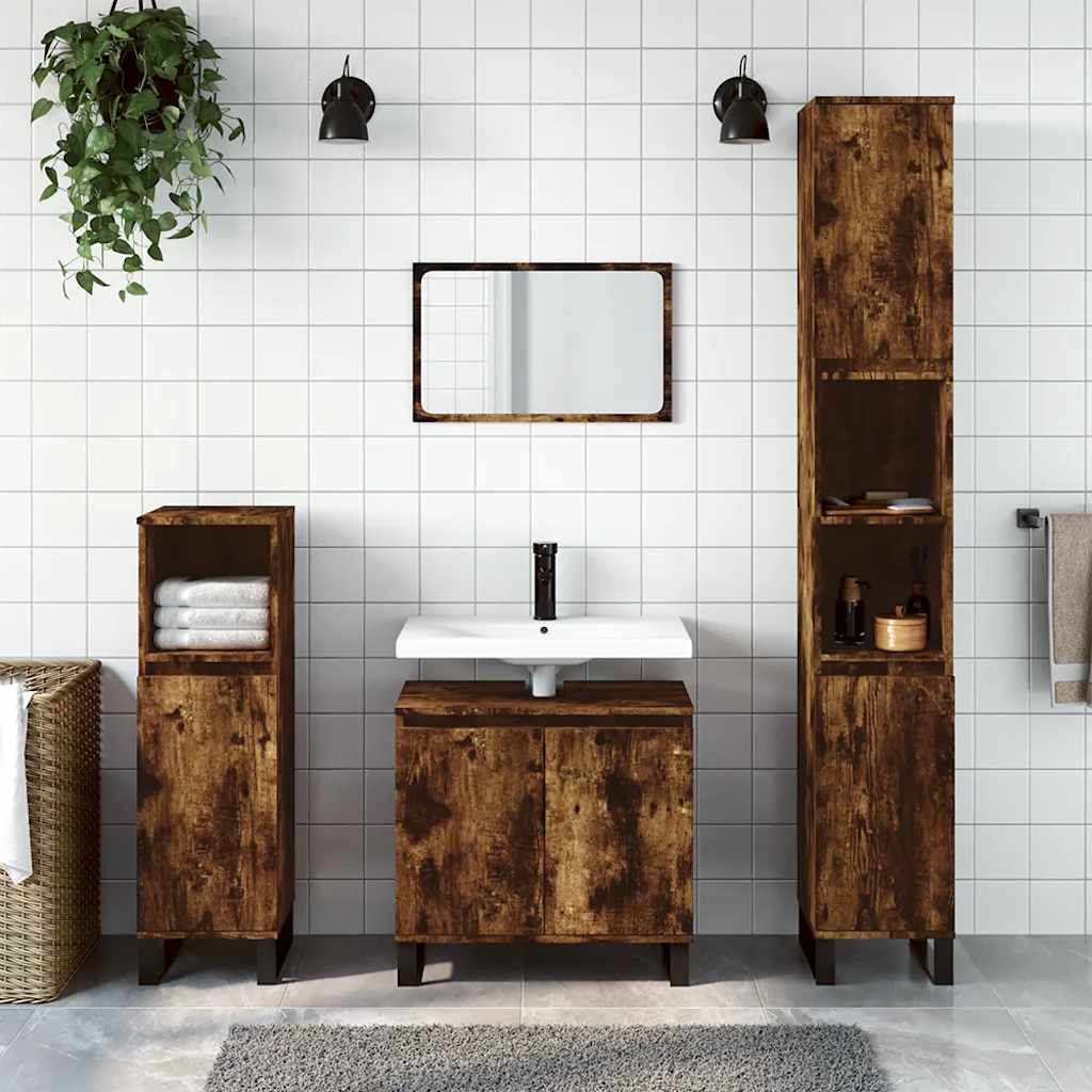 vidaXL Dulap de baie, stejar sonoma, 58x33x60 cm, lemn prelucrat vidaXL Dulap de baie, stejar sonoma, 58x33x60 cm, lemn prelucrat