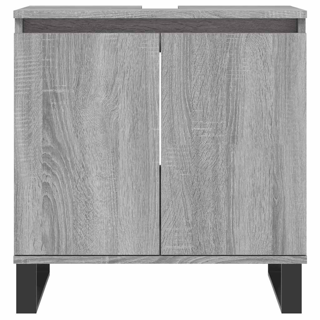 vidaXL Dulap de baie, gri sonoma, 58x33x60 cm, lemn prelucrat