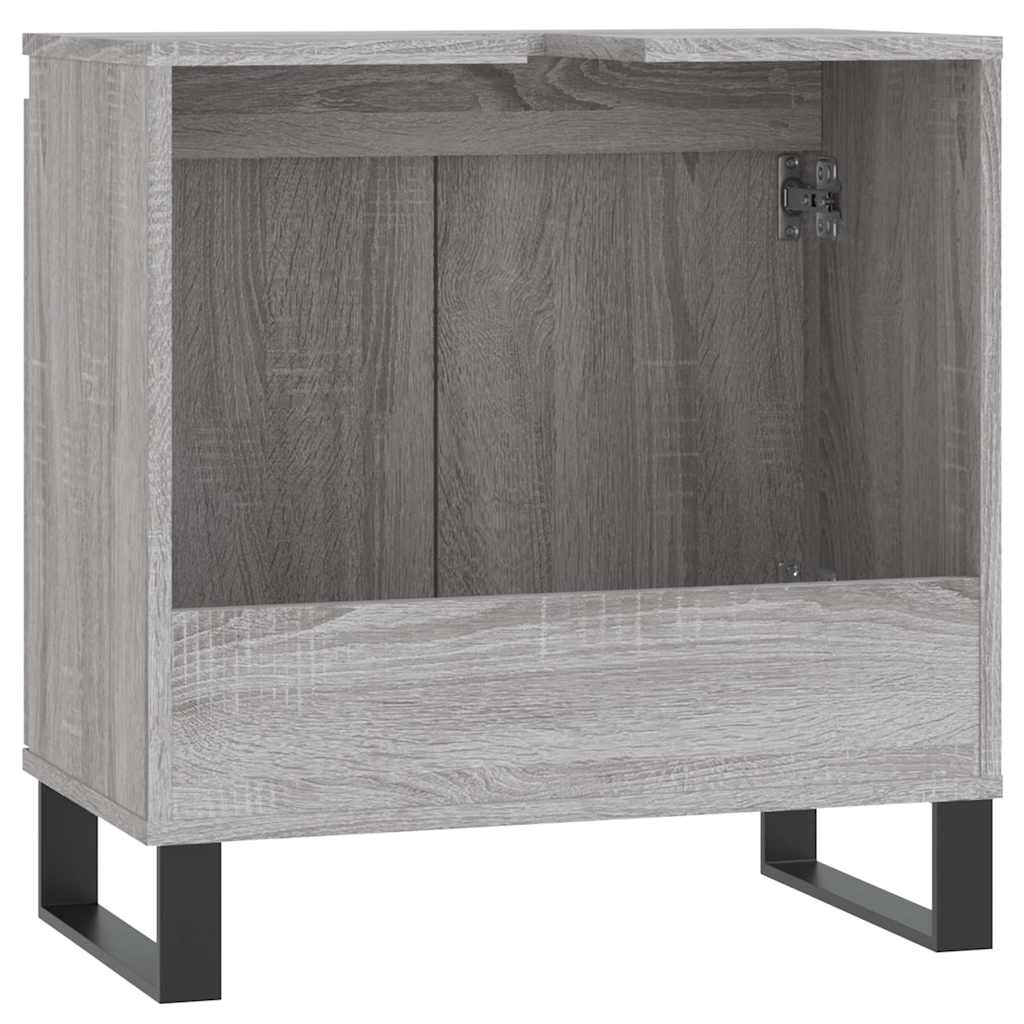 vidaXL Dulap de baie, gri sonoma, 58x33x60 cm, lemn prelucrat