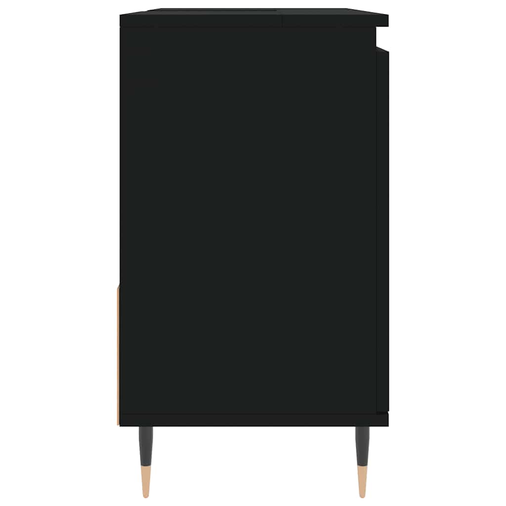 vidaXL Dulap de baie, negru, 65x33x60 cm, lemn prelucrat vidaXL Dulap de baie, negru, 65x33x60 cm, lemn prelucrat