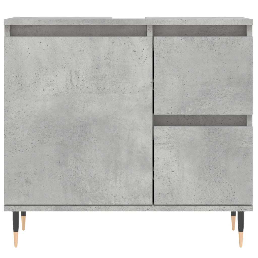 vidaXL Dulap de baie, gri beton, 65x33x60 cm, lemn prelucrat