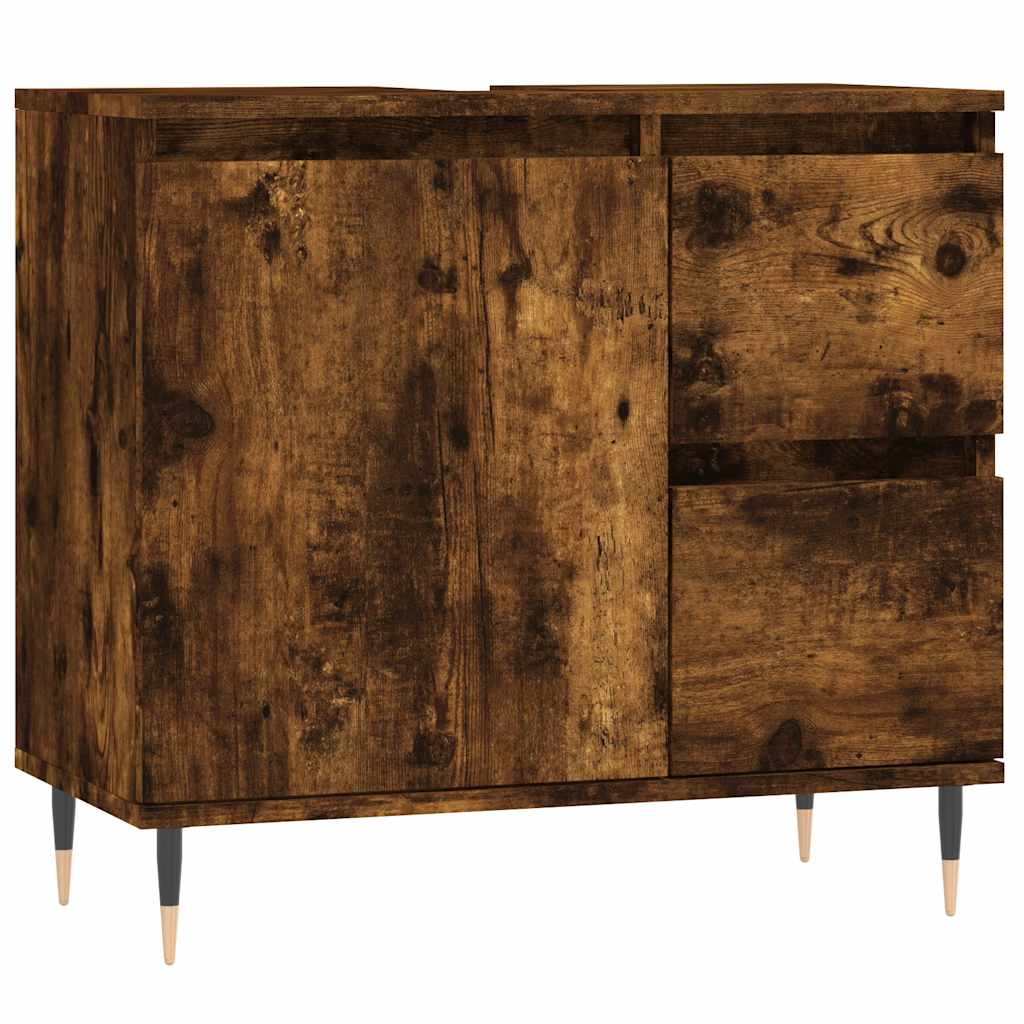 vidaXL Dulap de baie, stejar afumat, 65x33x60 cm, lemn prelucrat vidaXL Dulap de baie, stejar afumat, 65x33x60 cm, lemn prelucrat