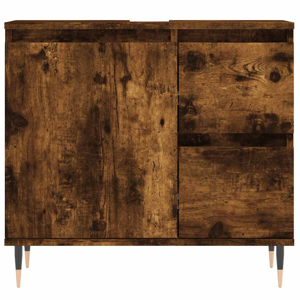 vidaXL Dulap de baie, stejar afumat, 65x33x60 cm, lemn prelucrat vidaXL Dulap de baie, stejar afumat, 65x33x60 cm, lemn prelucrat
