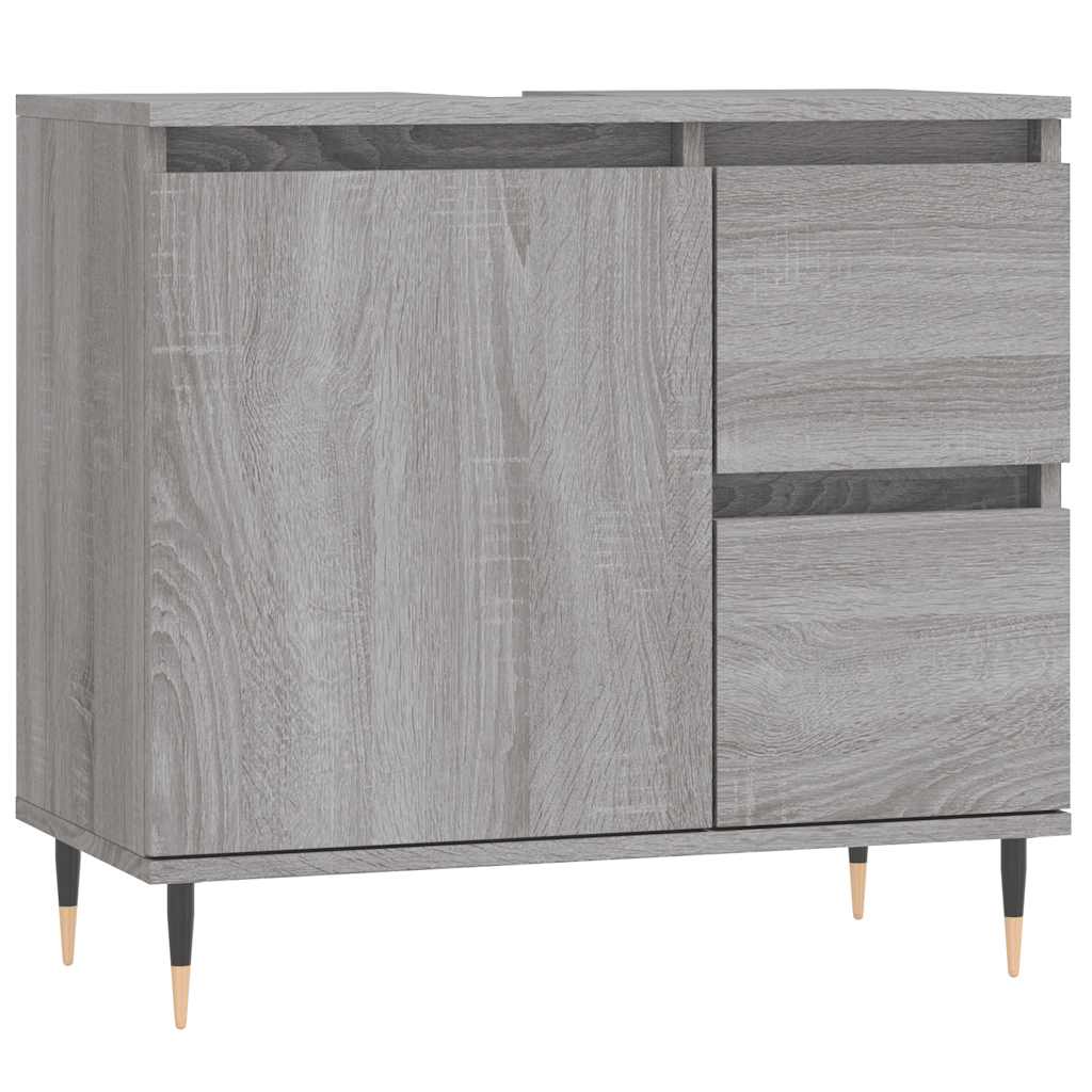vidaXL Dulap de baie, gri sonoma, 65x33x60 cm, lemn prelucrat vidaXL Dulap de baie, gri sonoma, 65x33x60 cm, lemn prelucrat