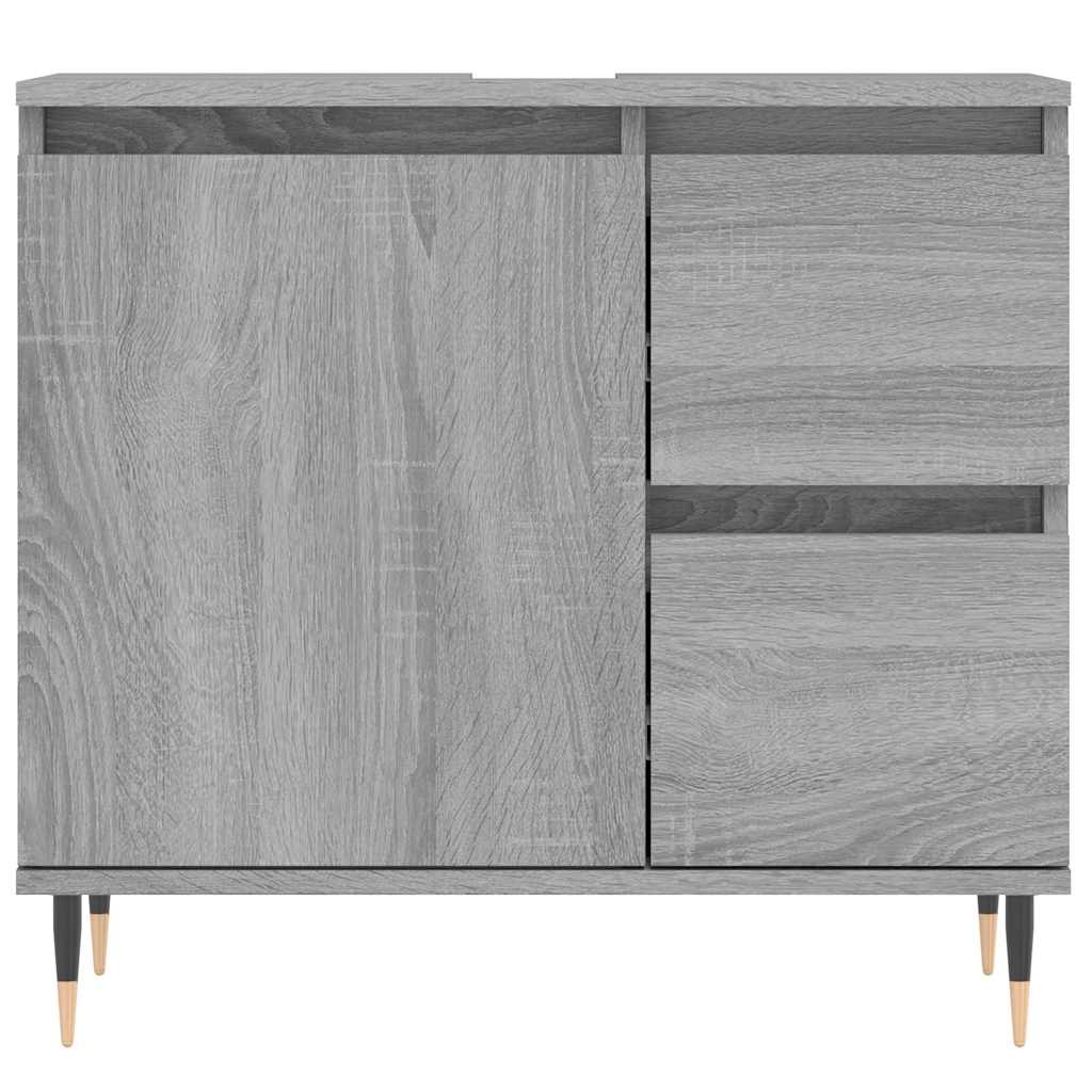 vidaXL Dulap de baie, gri sonoma, 65x33x60 cm, lemn prelucrat vidaXL Dulap de baie, gri sonoma, 65x33x60 cm, lemn prelucrat