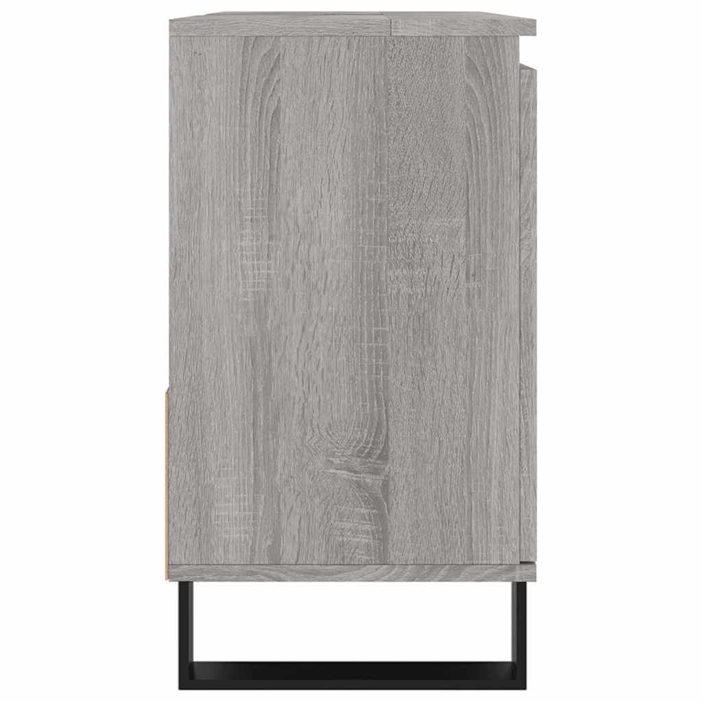 vidaXL Dulap de baie, gri sonoma, 65x33x60 cm, lemn prelucrat