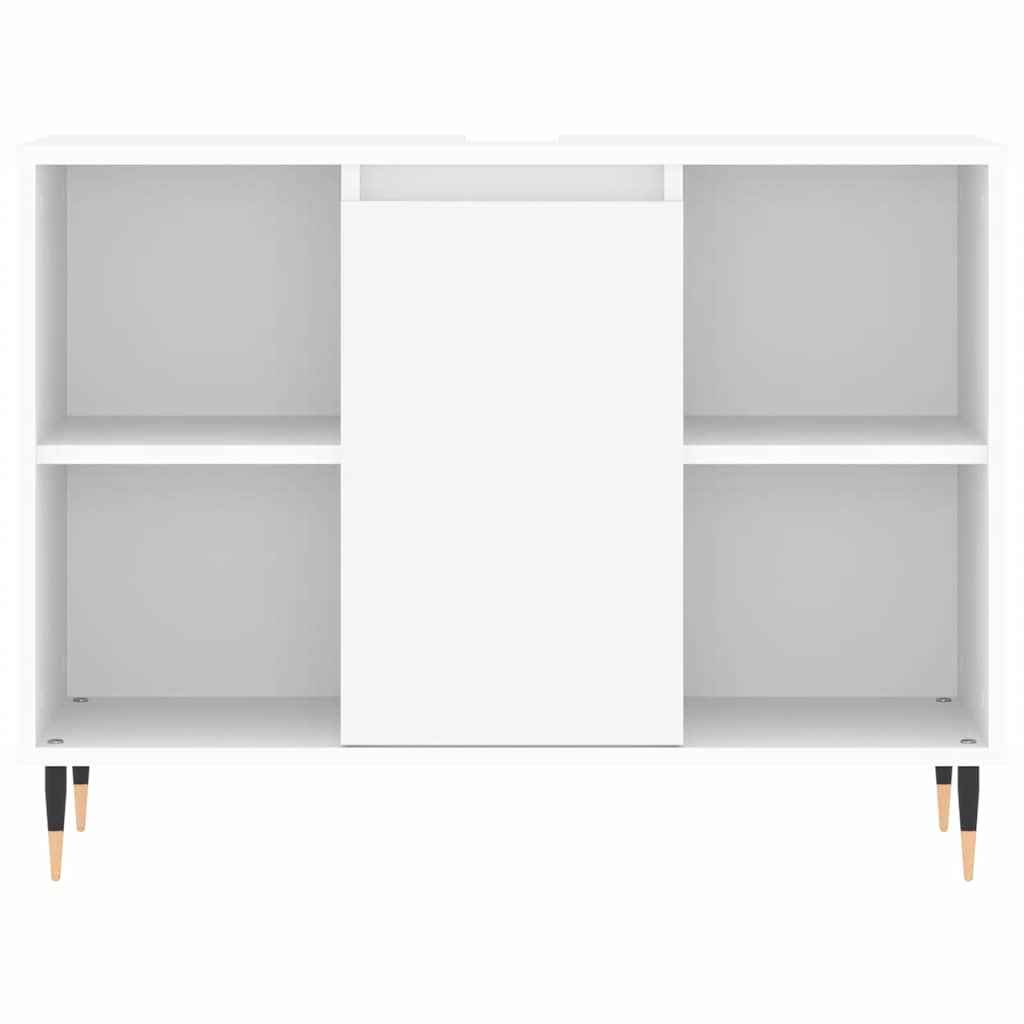 vidaXL Dulap pentru baie, alb, 80x33x60 cm, lemn compozit vidaXL Dulap pentru baie, alb, 80x33x60 cm, lemn compozit