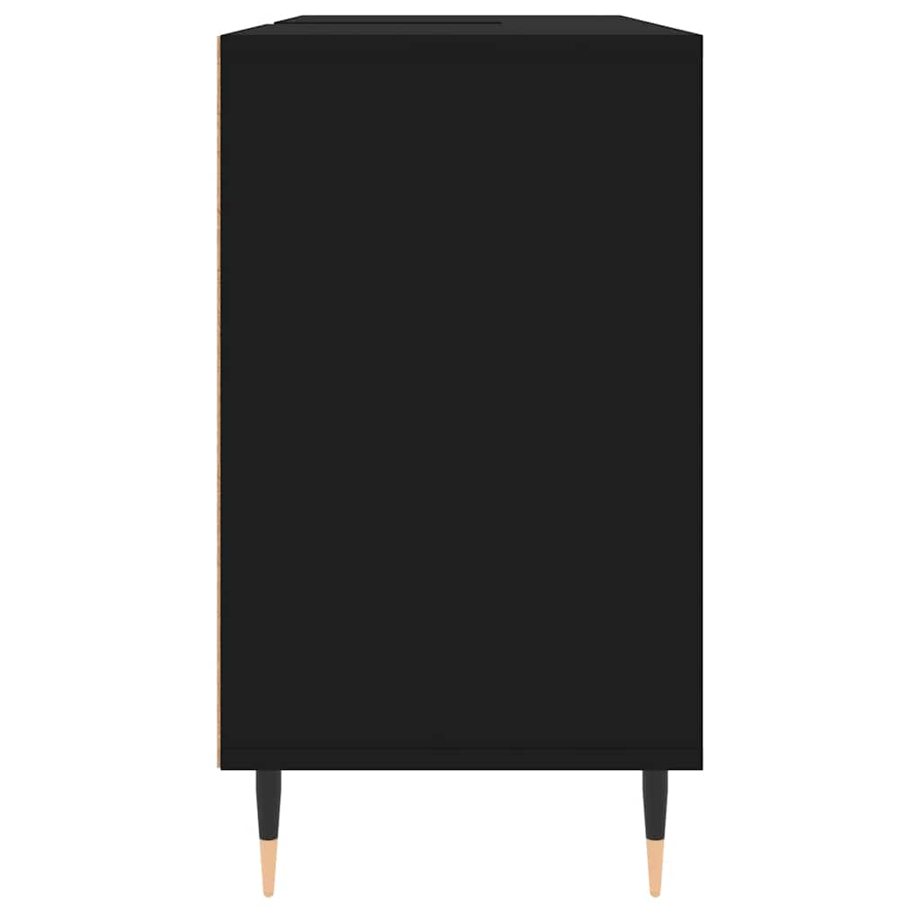 vidaXL Dulap pentru baie, negru, 80x33x60 cm, lemn compozit vidaXL Dulap pentru baie, negru, 80x33x60 cm, lemn compozit