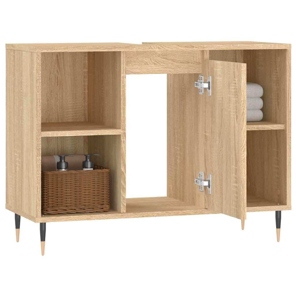 vidaXL Dulap pentru baie, stejar sonoma, 80x33x60 cm, lemn compozit vidaXL Dulap pentru baie, stejar sonoma, 80x33x60 cm, lemn compozit