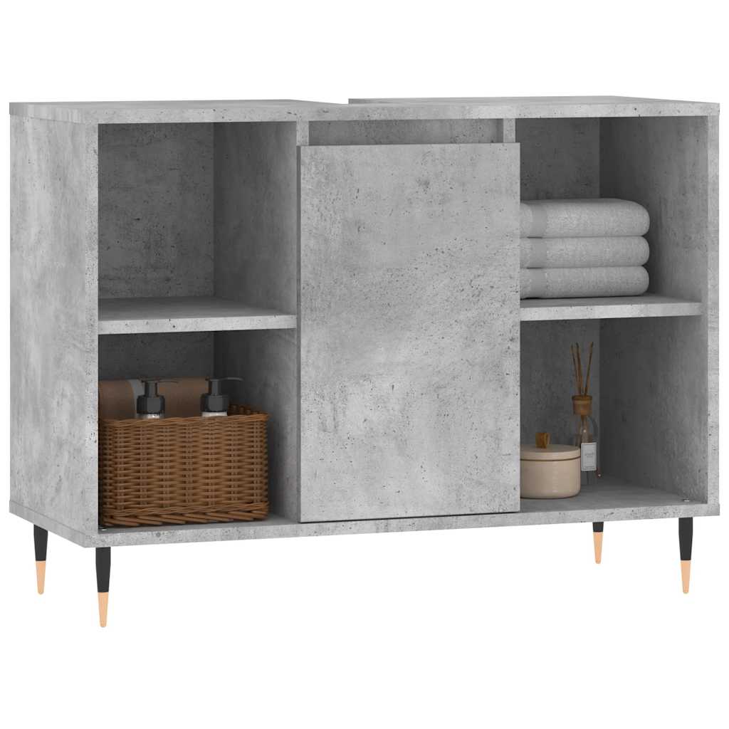 vidaXL Dulap pentru baie, gri beton, 80x33x60 cm, lemn compozit vidaXL Dulap pentru baie, gri beton, 80x33x60 cm, lemn compozit