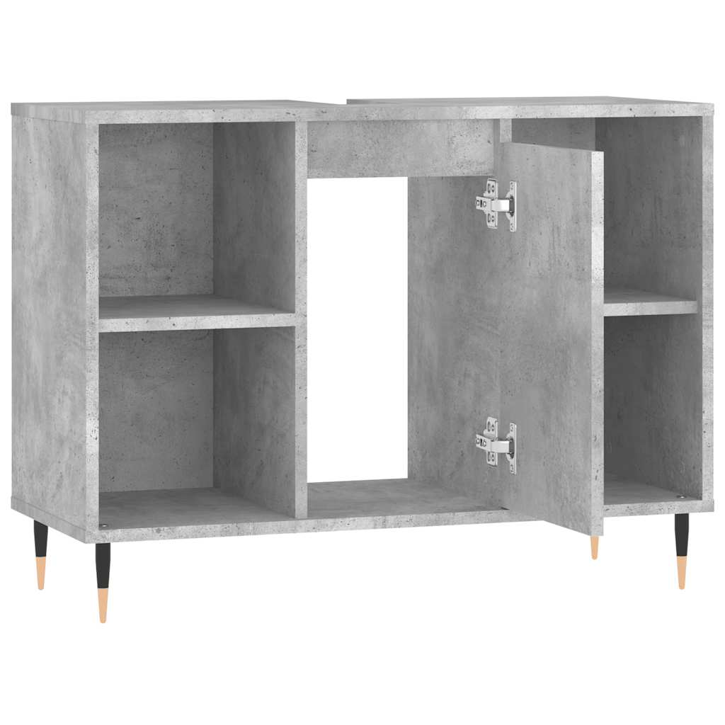 vidaXL Dulap pentru baie, gri beton, 80x33x60 cm, lemn compozit vidaXL Dulap pentru baie, gri beton, 80x33x60 cm, lemn compozit
