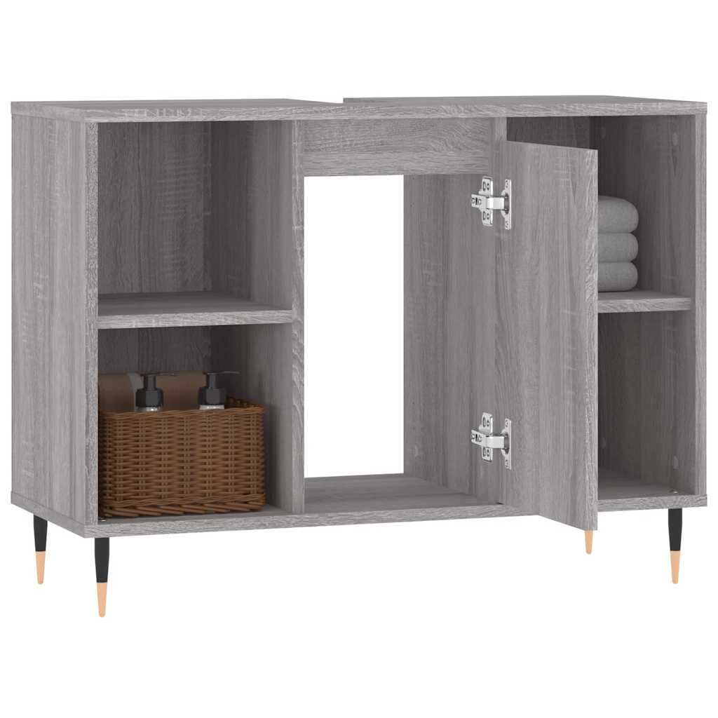 vidaXL Dulap pentru baie, gri sonoma, 80x33x60 cm, lemn compozit vidaXL Dulap pentru baie, gri sonoma, 80x33x60 cm, lemn compozit