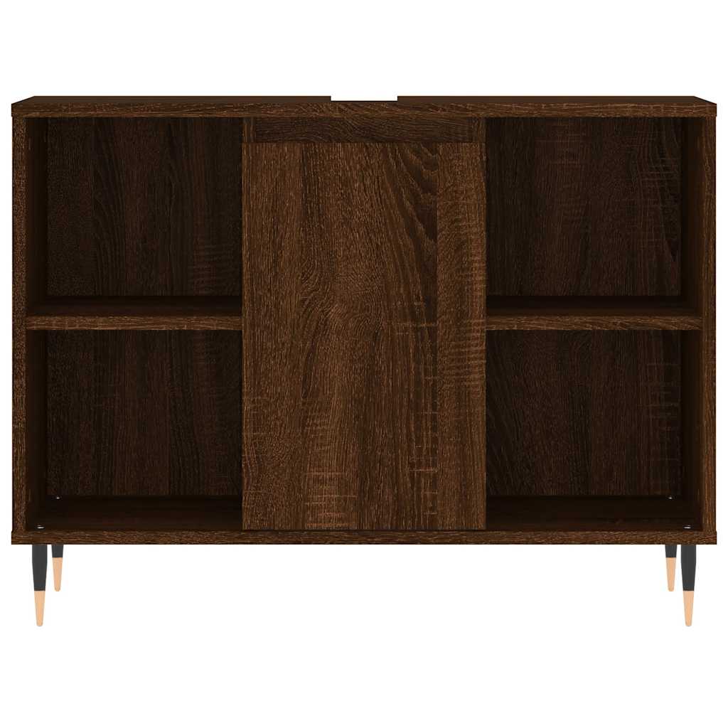vidaXL Dulap pentru baie, stejar maro, 80x33x60 cm, lemn compozit vidaXL Dulap pentru baie, stejar maro, 80x33x60 cm, lemn compozit