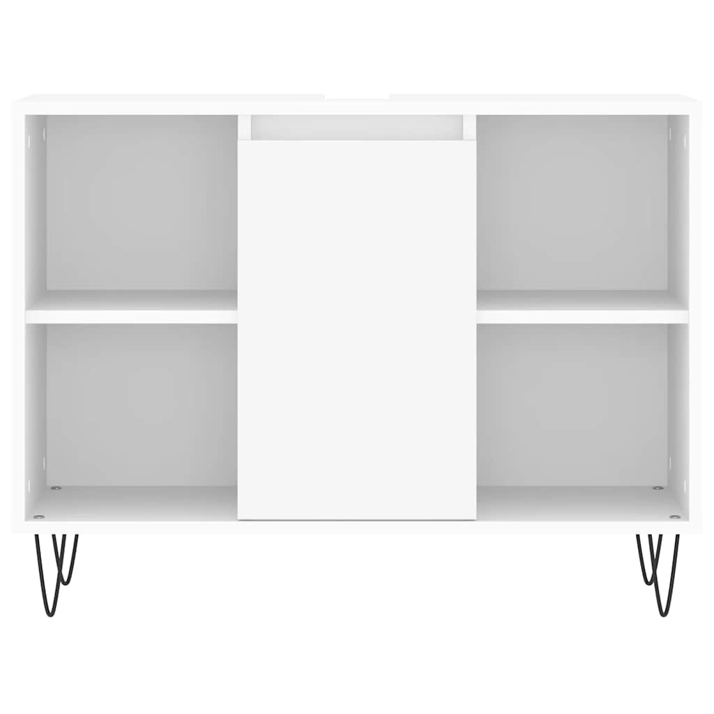 vidaXL Dulap pentru baie, alb, 80x33x60 cm, lemn compozit vidaXL Dulap pentru baie, alb, 80x33x60 cm, lemn compozit