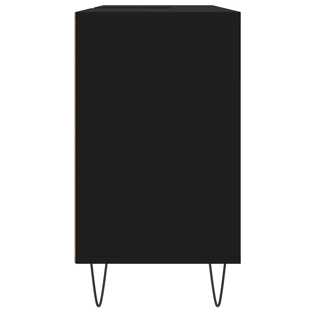 vidaXL Dulap pentru baie, negru, 80x33x60 cm, lemn compozit vidaXL Dulap pentru baie, negru, 80x33x60 cm, lemn compozit