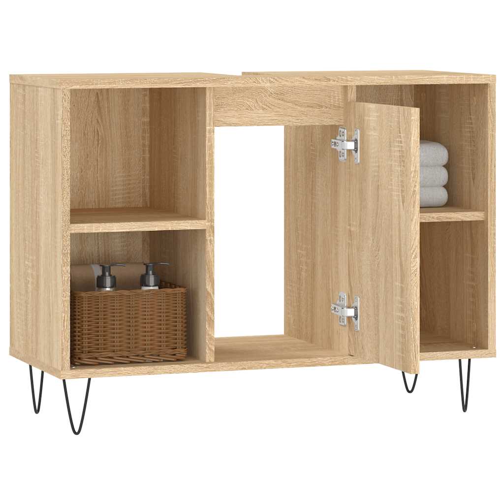 vidaXL Dulap pentru baie, stejar sonoma, 80x33x60 cm, lemn compozit vidaXL Dulap pentru baie, stejar sonoma, 80x33x60 cm, lemn compozit
