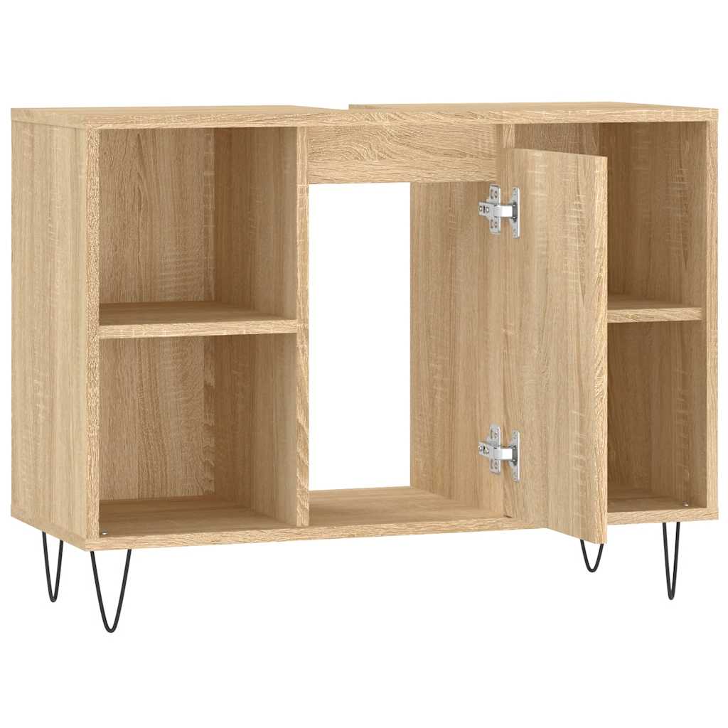 vidaXL Dulap pentru baie, stejar sonoma, 80x33x60 cm, lemn compozit vidaXL Dulap pentru baie, stejar sonoma, 80x33x60 cm, lemn compozit