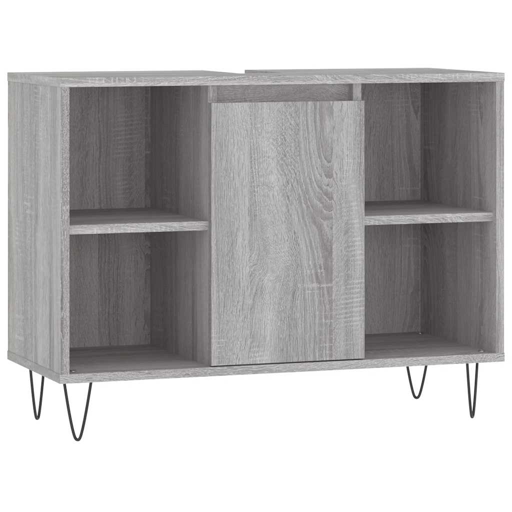 vidaXL Dulap pentru baie, gri sonoma, 80x33x60 cm, lemn compozit vidaXL Dulap pentru baie, gri sonoma, 80x33x60 cm, lemn compozit