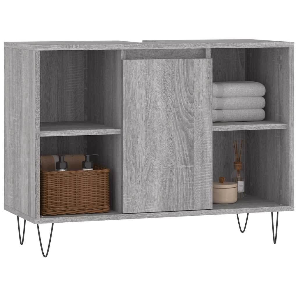 vidaXL Dulap pentru baie, gri sonoma, 80x33x60 cm, lemn compozit vidaXL Dulap pentru baie, gri sonoma, 80x33x60 cm, lemn compozit