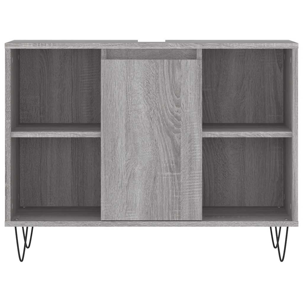 vidaXL Dulap pentru baie, gri sonoma, 80x33x60 cm, lemn compozit vidaXL Dulap pentru baie, gri sonoma, 80x33x60 cm, lemn compozit