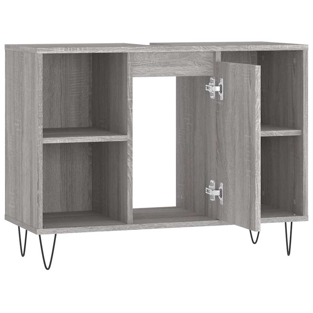 vidaXL Dulap pentru baie, gri sonoma, 80x33x60 cm, lemn compozit vidaXL Dulap pentru baie, gri sonoma, 80x33x60 cm, lemn compozit