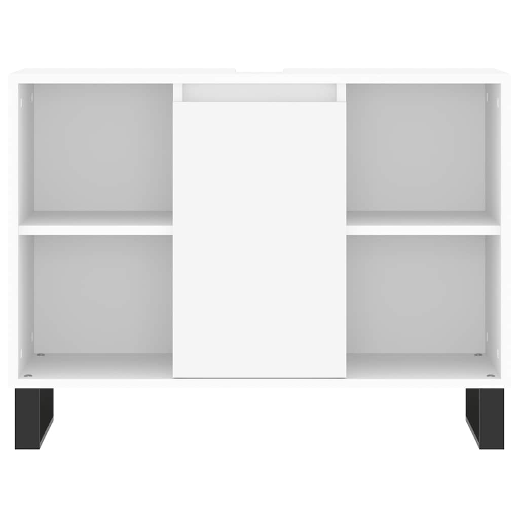 vidaXL Dulap pentru baie, alb, 80x33x60 cm, lemn compozit vidaXL Dulap pentru baie, alb, 80x33x60 cm, lemn compozit