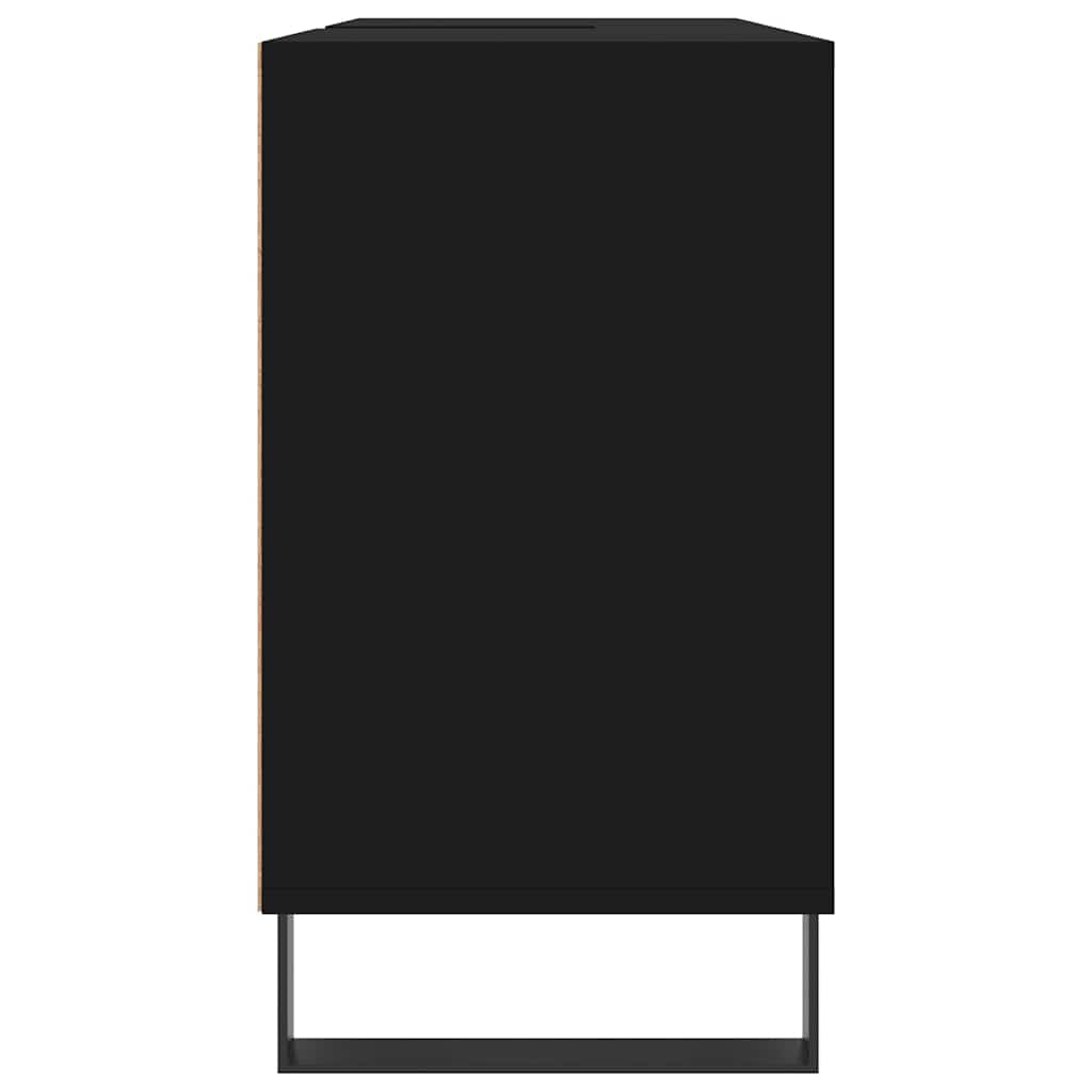 vidaXL Dulap pentru baie, negru, 80x33x60 cm, lemn compozit vidaXL Dulap pentru baie, negru, 80x33x60 cm, lemn compozit